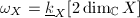 $\omega_X=\underline{k}_X[2\dim_\mathbb{C}X]$