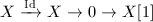 $X\xrightarrow{\Id}X\rightarrow 0\rightarrow X[ 1]$
