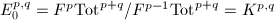 $E_0^{p,q}=F^p\mathrm{Tot}^{p+q}/F^{p-1}\mathrm{Tot}^{p+q}=K^{p,q}$