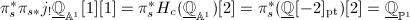 $\pi_s^*\pi_{s*} j_! \underline{\mathbb{Q}}_{\mathbb{A}^1}[1 ][1 ]=\pi_s^* H_c(\underline{\mathbb{Q}}_{\mathbb{A}^1})[2 ]=\pi_s^*(\underline{\mathbb{Q}}[-2]_\mathrm{pt})[2 ]=\underline{\mathbb{Q}}_{\mathbb{P}^1}$