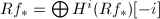 $Rf_*=\bigoplus H^i(Rf_*)[-i]$