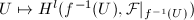 $U\mapsto H^l(f^{-1}(U), \mathcal{F}|_{f^{-1}(U)})$
