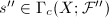 $s''\in \Gamma_c(X;\mathcal{F}'')$