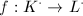 $f:K^\cdot\rightarrow L^\cdot$