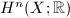 $H^n(X;\mathbb{R})$