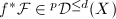 $f^*\mathcal{F}\in {}^p\mathcal{D}^{\le d}(X)$