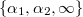 $\{\alpha_1,\alpha_2,\infty\}$