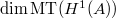 $\dim \mathrm{MT}(H^1(A))$