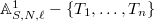 $\mathbb{A}^1_{S,N,\ell}-\{T_1,\ldots,T_n\}$