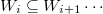 $W_i\subseteq W_{i+1}\cdots$