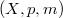 $(X,p,m)$