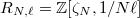 $R_{N,\ell}=\mathbb{Z}[\zeta_N,1/N \ell]$
