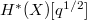 $H^*(X)[q^{1/2}]$