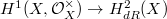 $H^1(X,\mathcal{O}_X^\times)\rightarrow H_{dR}^2(X)$