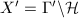 $X'{}=\Gamma'\backslash\mathcal{H}$