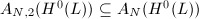 $A_{N,2}(H^0(L))\subseteq A_N(H^0(L))$