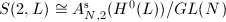 $S(2,L)\cong A^\mathrm{s}_{N,2}(H^0(L))/GL(N)$