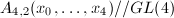 $A_{4,2}(x_0,\ldots,x_4)//GL(4)$