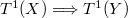 $T^1(X)\Longrightarrow T^1(Y)$