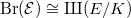 $\Br(\mathcal{E})\cong\Sha(E/K)$