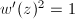 $w'(z)^2=1$