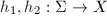 $h_1, h_2:\Sigma\rightarrow X$